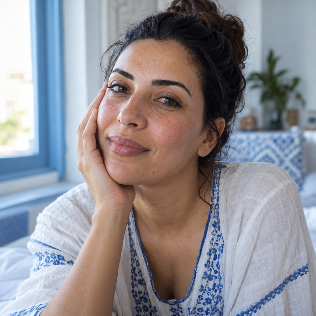 Portrait naturel d’une femme à la peau sensible
