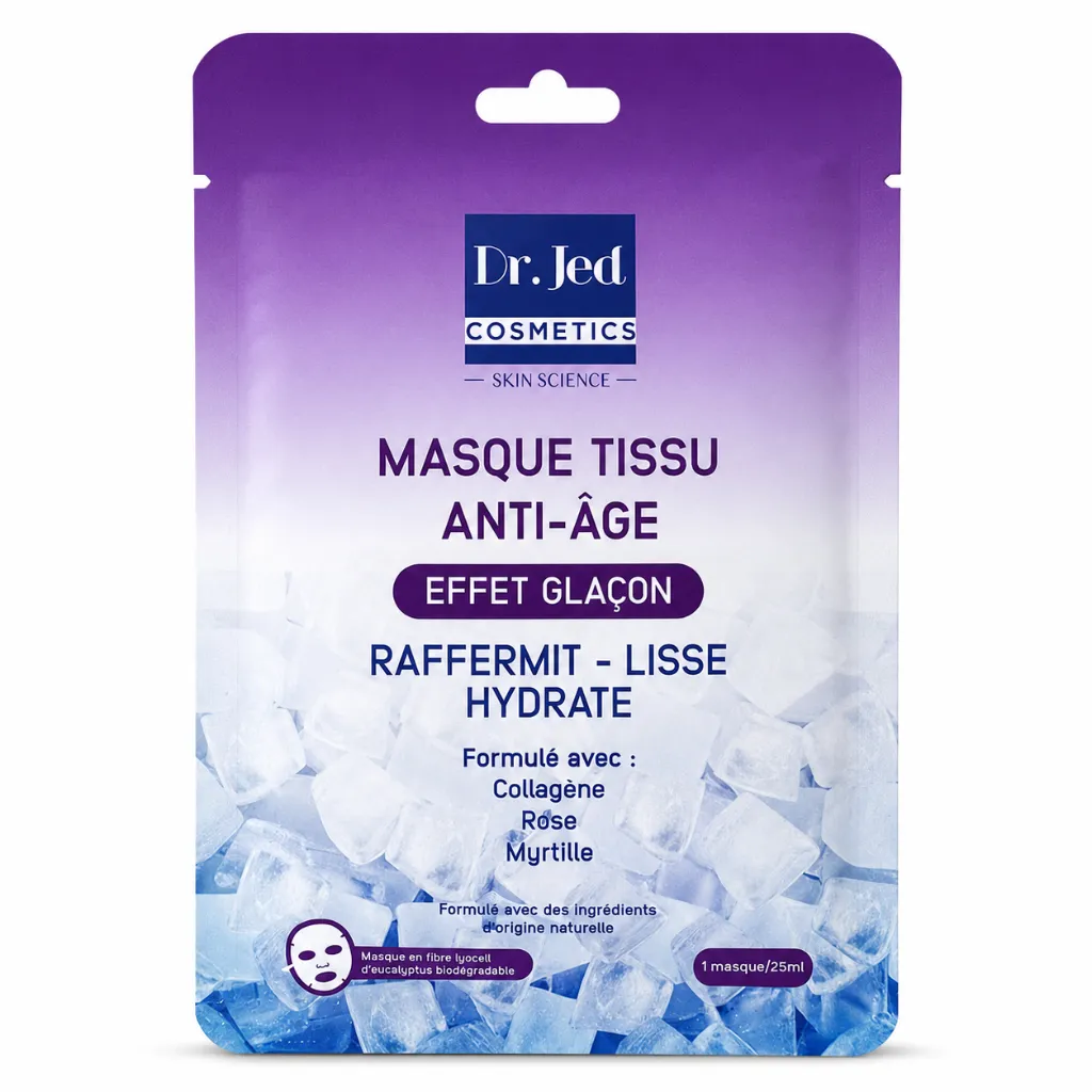 Masque tissu Anti-Âge Dr. Jed – boîte de 10, vue de face