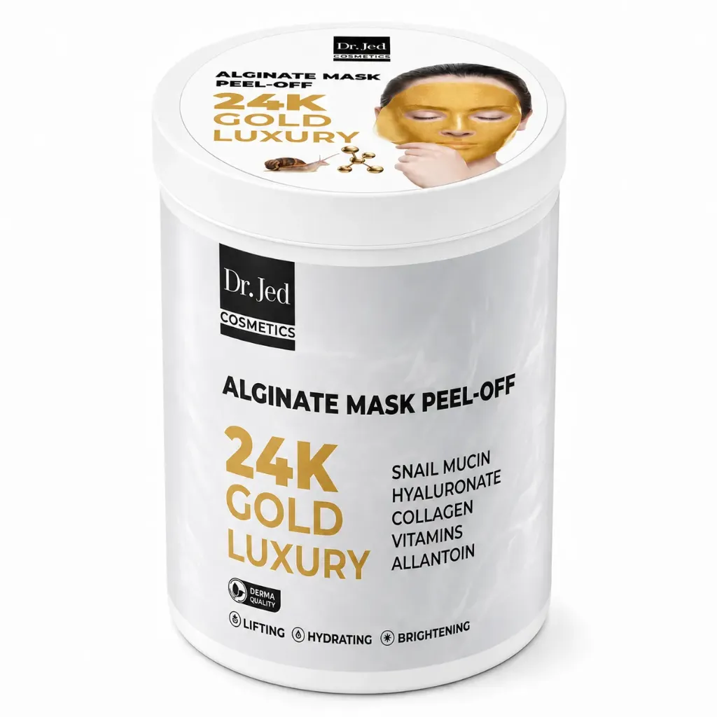 Dr. Jed 24K Gold Luxury – Masque Peel-Off à l’alginate, mucine d’escargot et collagène - 450g